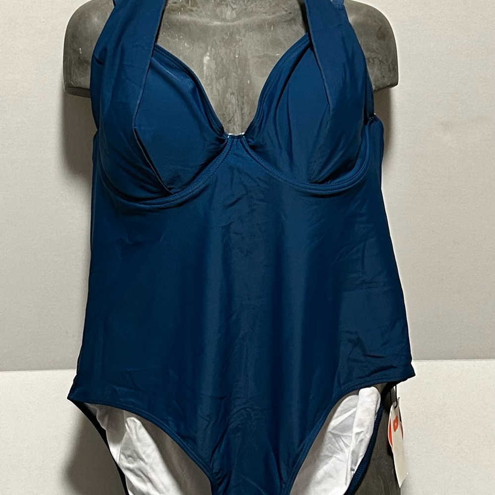 Cider Navy plus size 3xl bathing suit NWT